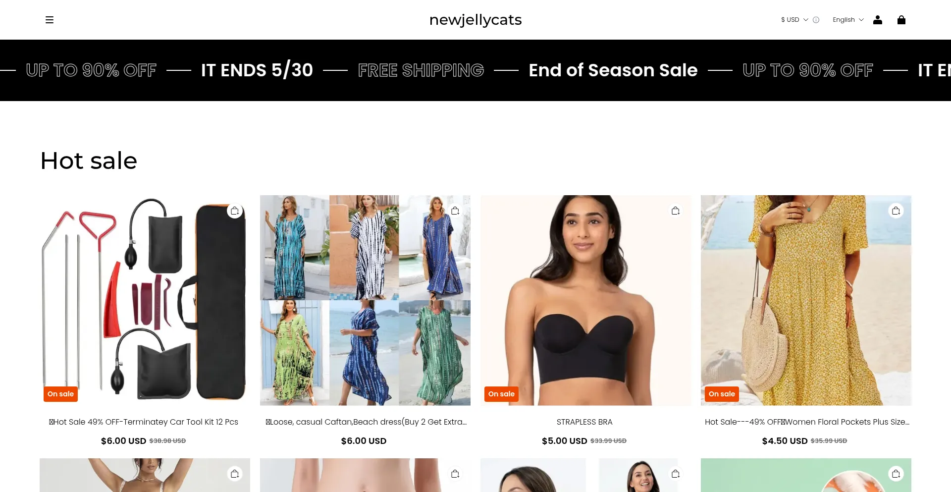 Website screenshot of Usjellyclub.com