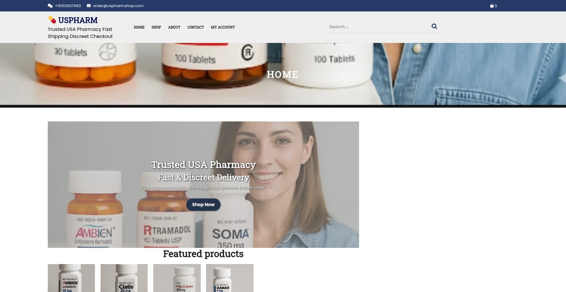 Uspharmshop.com Screenshot