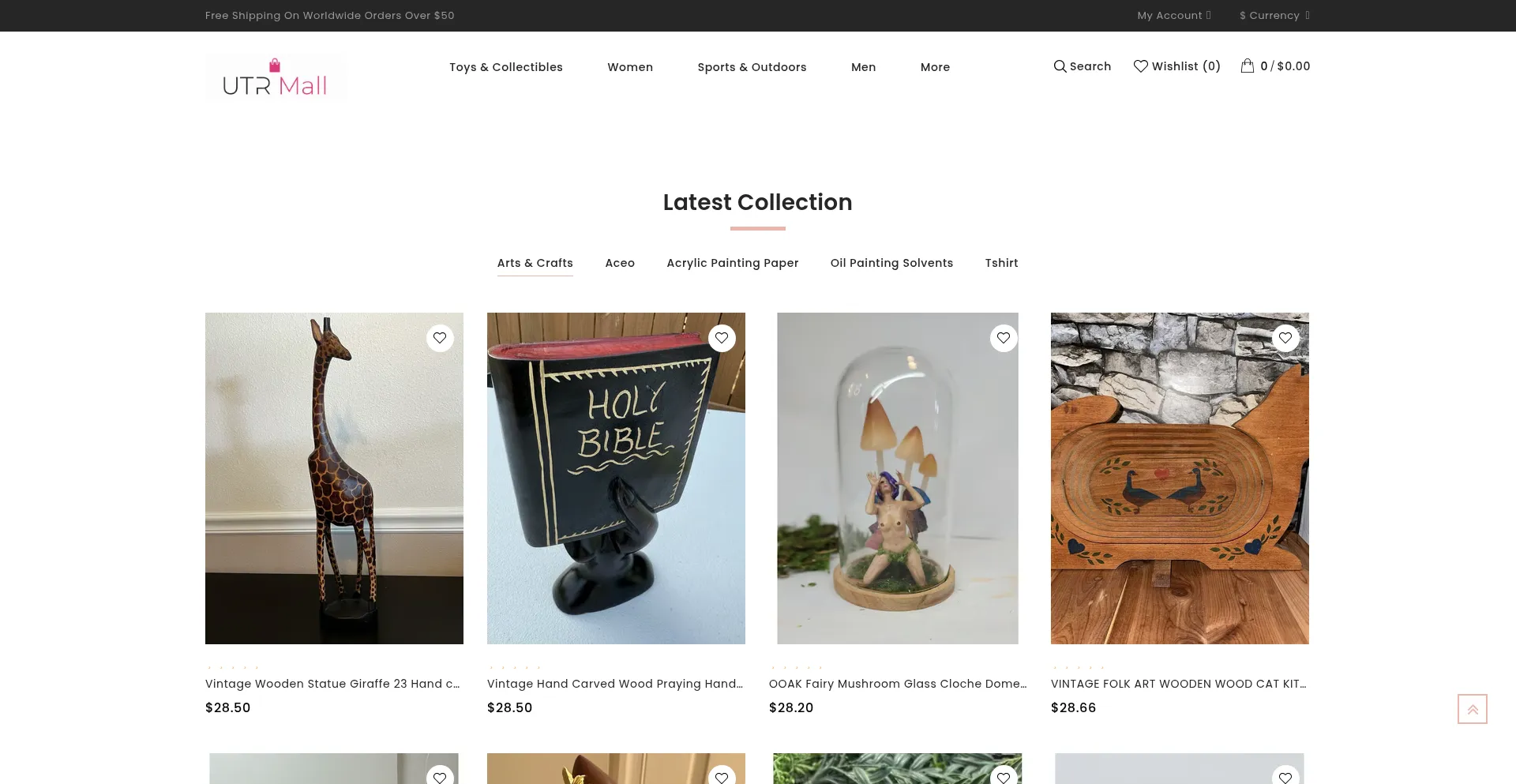 Website screenshot of Uuttrr.shop