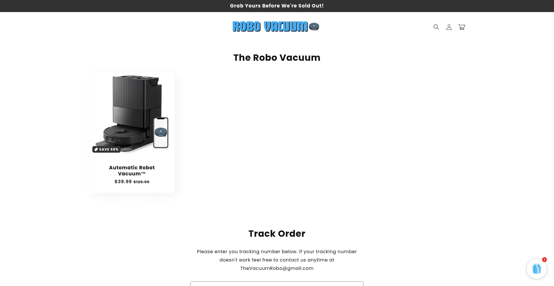 Vacuumrobo.com Screenshot