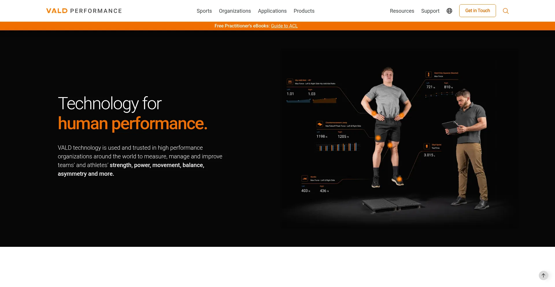 Website screenshot of Valdperformance.com