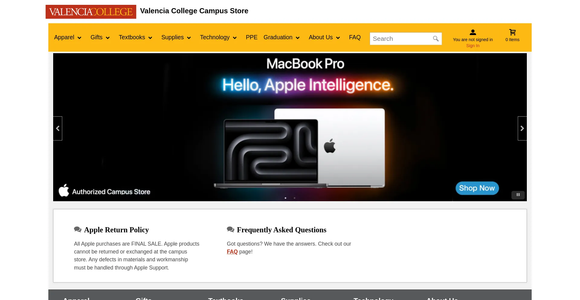 Website screenshot of Valenciabookstores.com