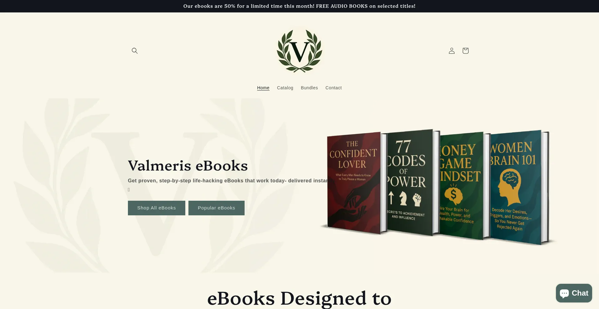 Website screenshot of Valmeris.com