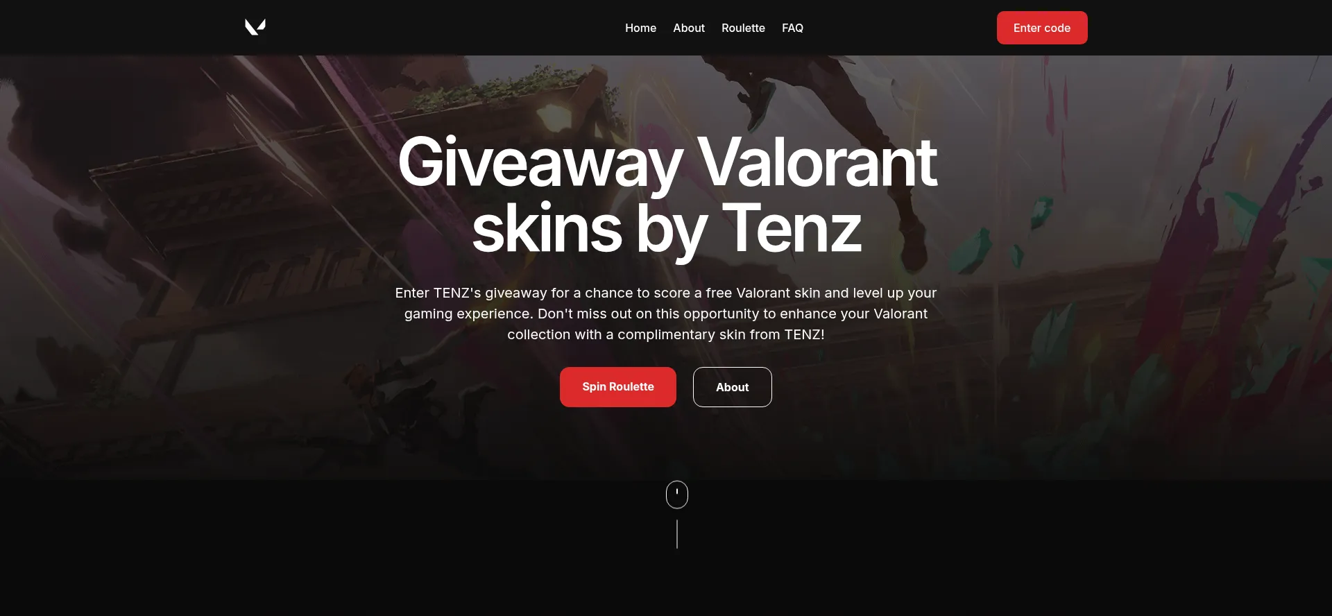 Website screenshot of Valntenz.com