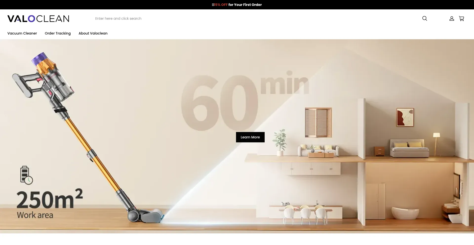 Website screenshot of Valoclean-ie.com