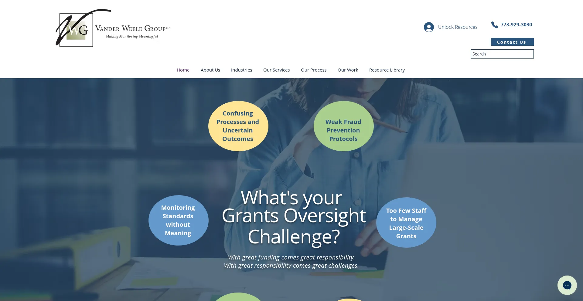 Website screenshot of Vanderweelegroup.com