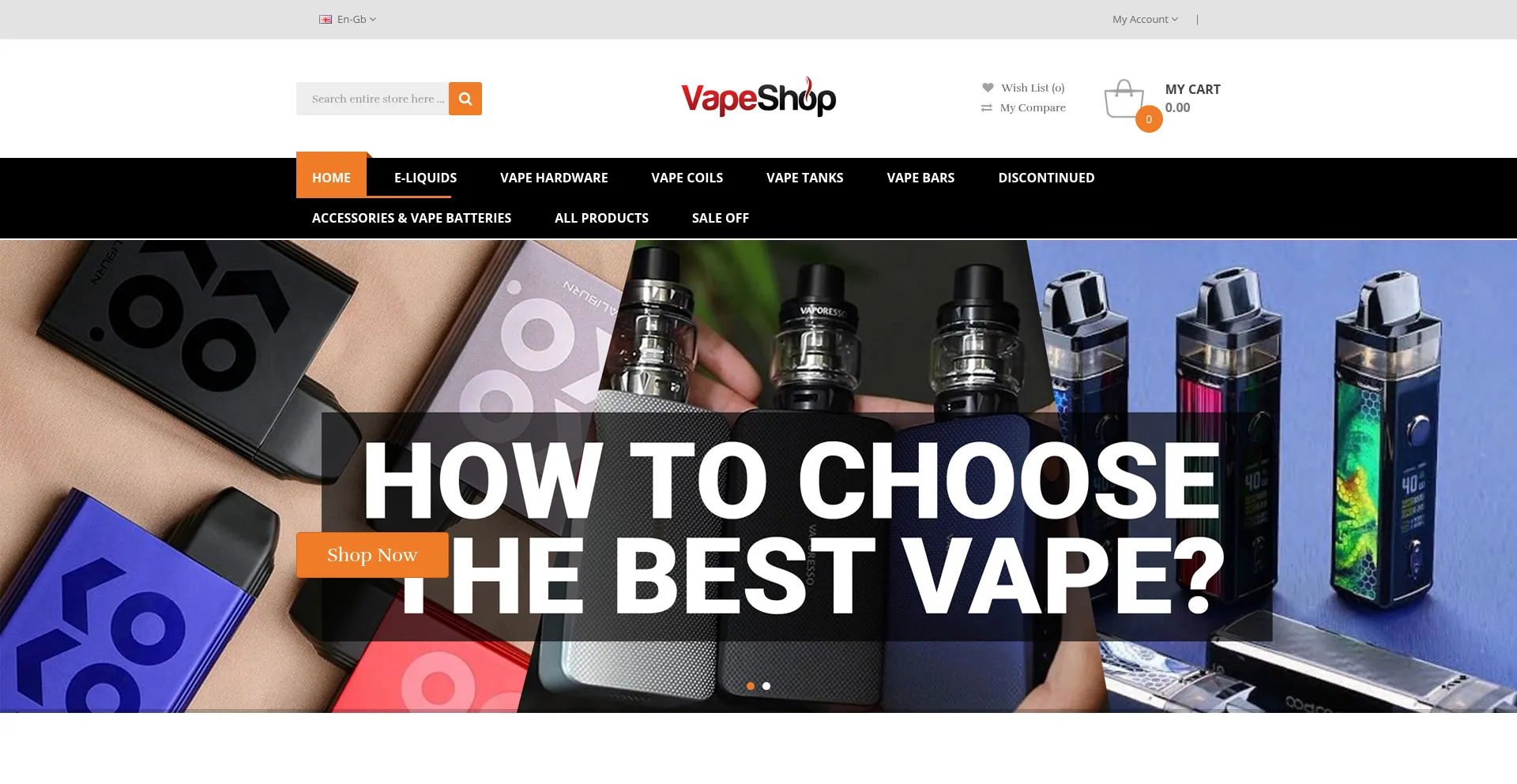 Website screenshot of Vapecatch.com
