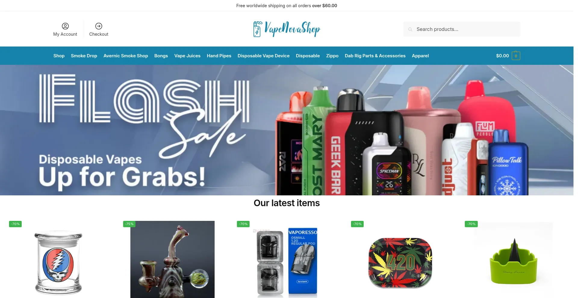 Vapenovashop.com Screenshot