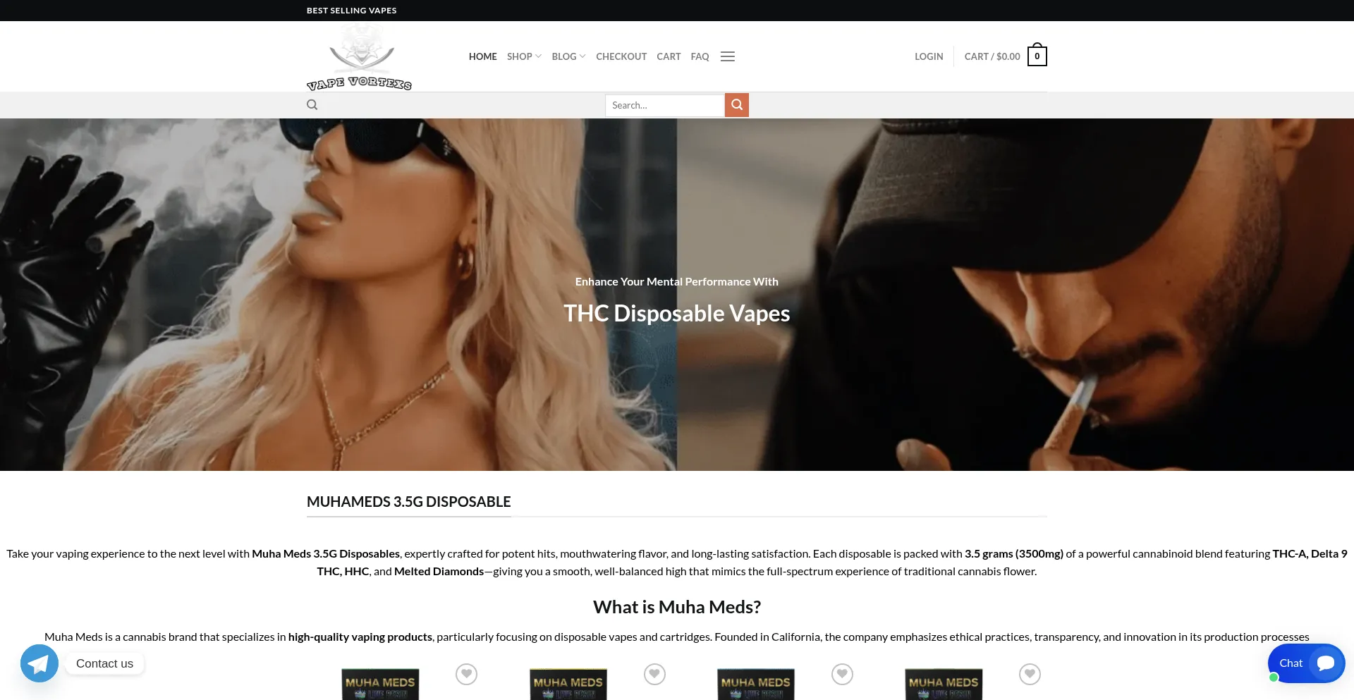 Website screenshot of Vapevortexs.com