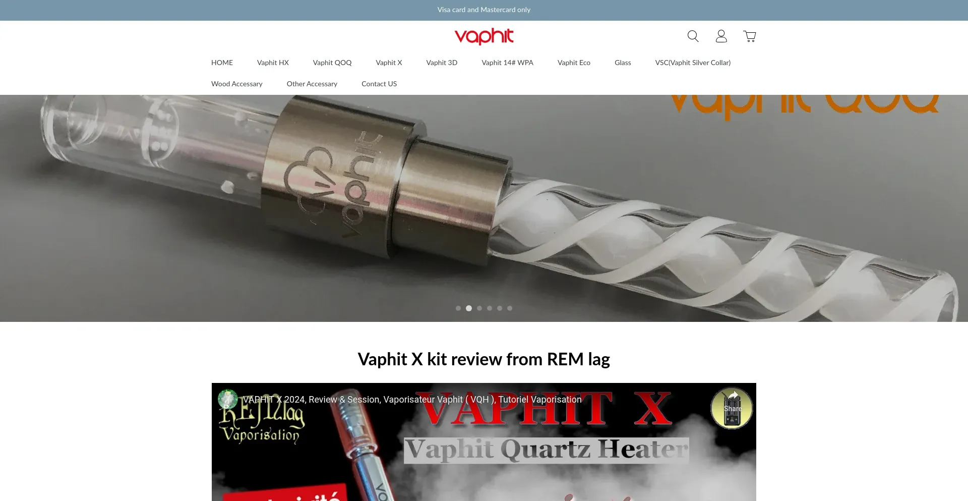 Website screenshot of Vaphit.com