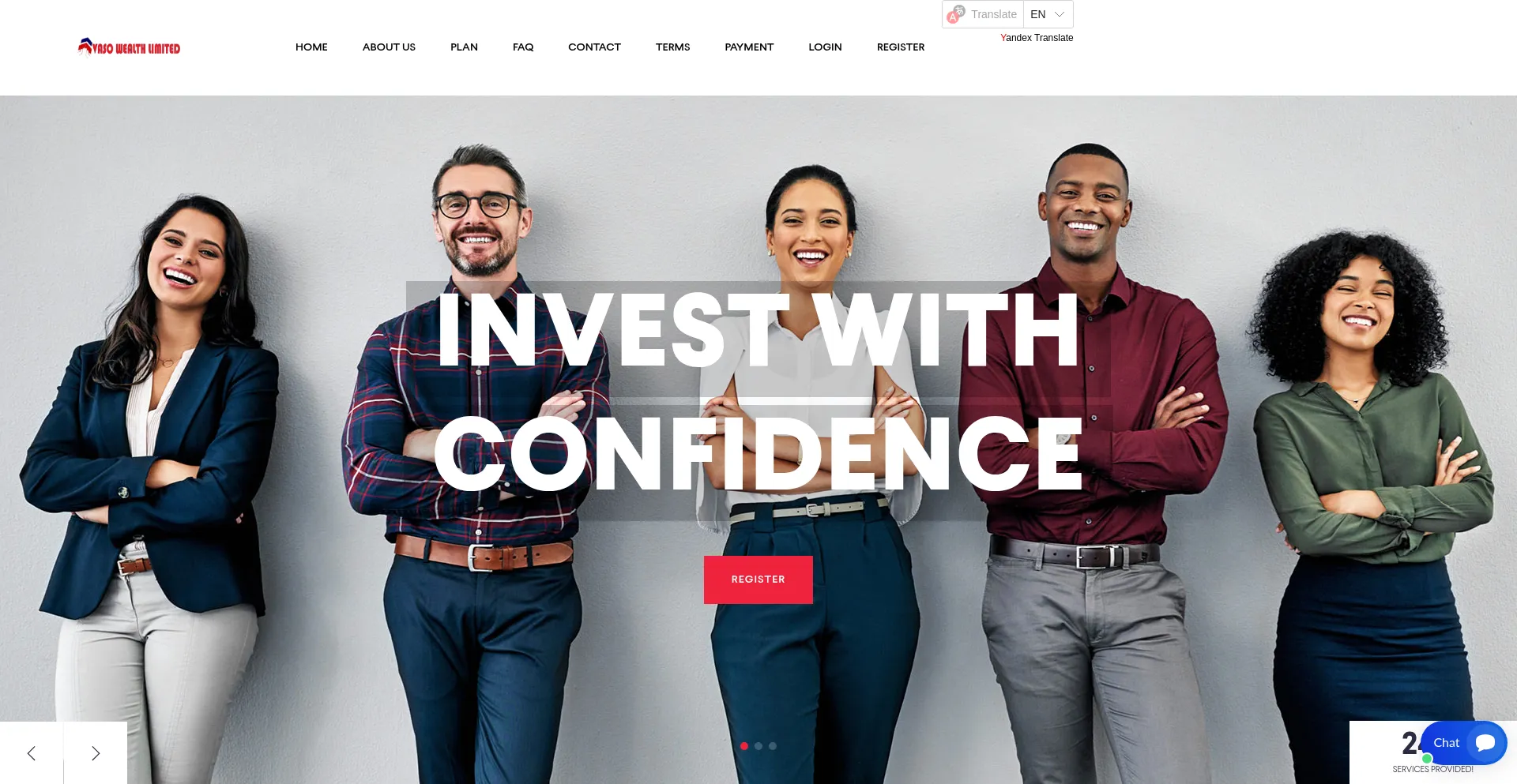 Website screenshot of Vasowealthtrades.com