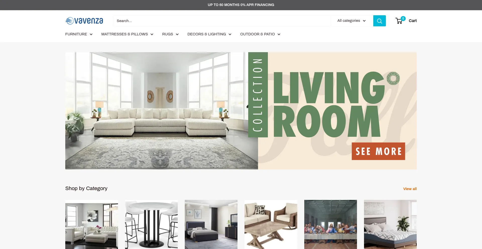 Website screenshot of Vavenza.com
