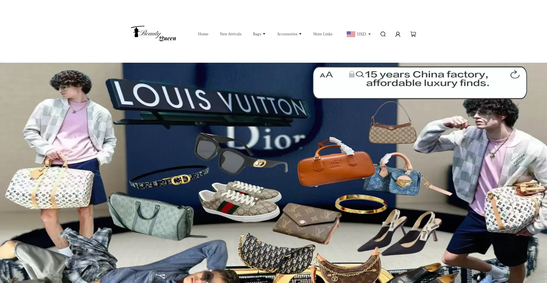 Website screenshot of Vbeautyqueen.com