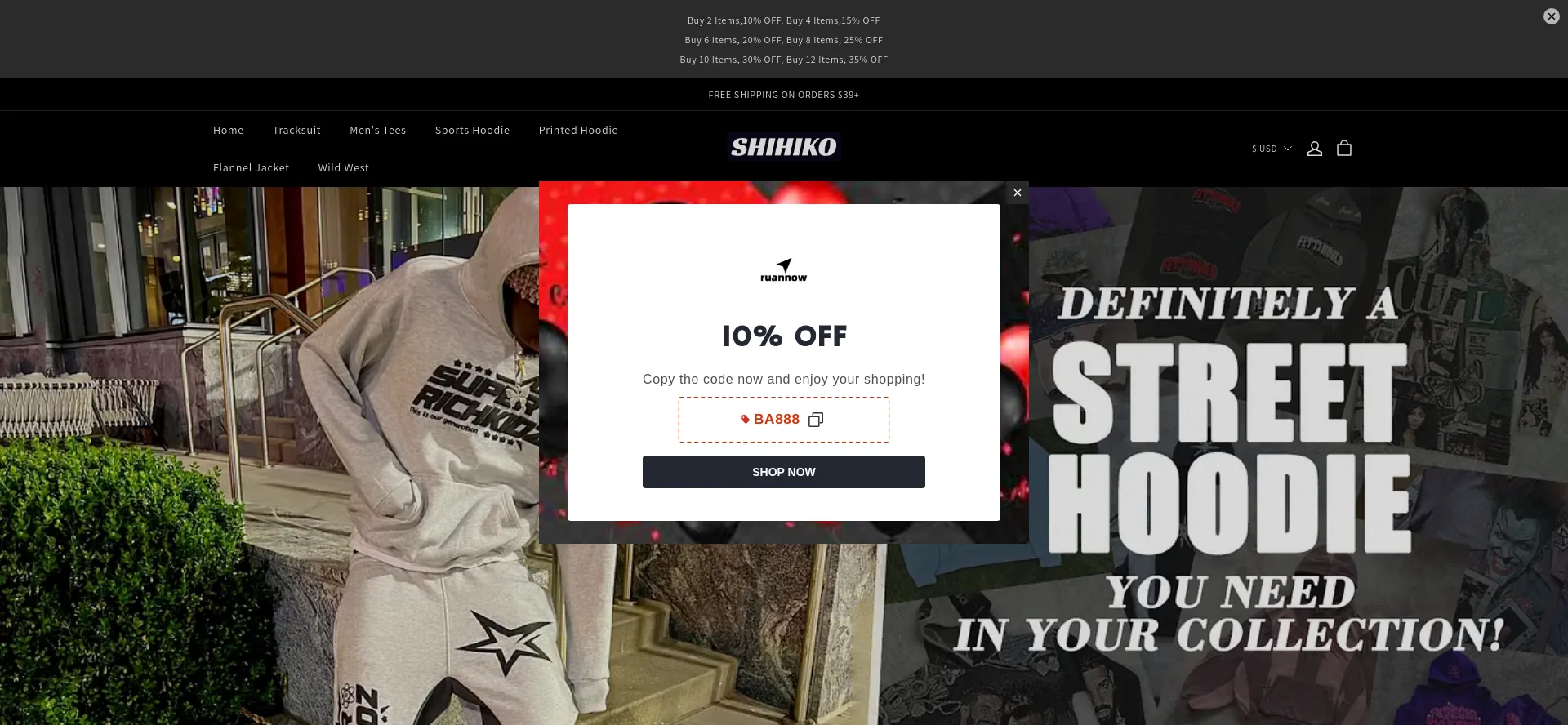 Website screenshot of Vdrrst.shop