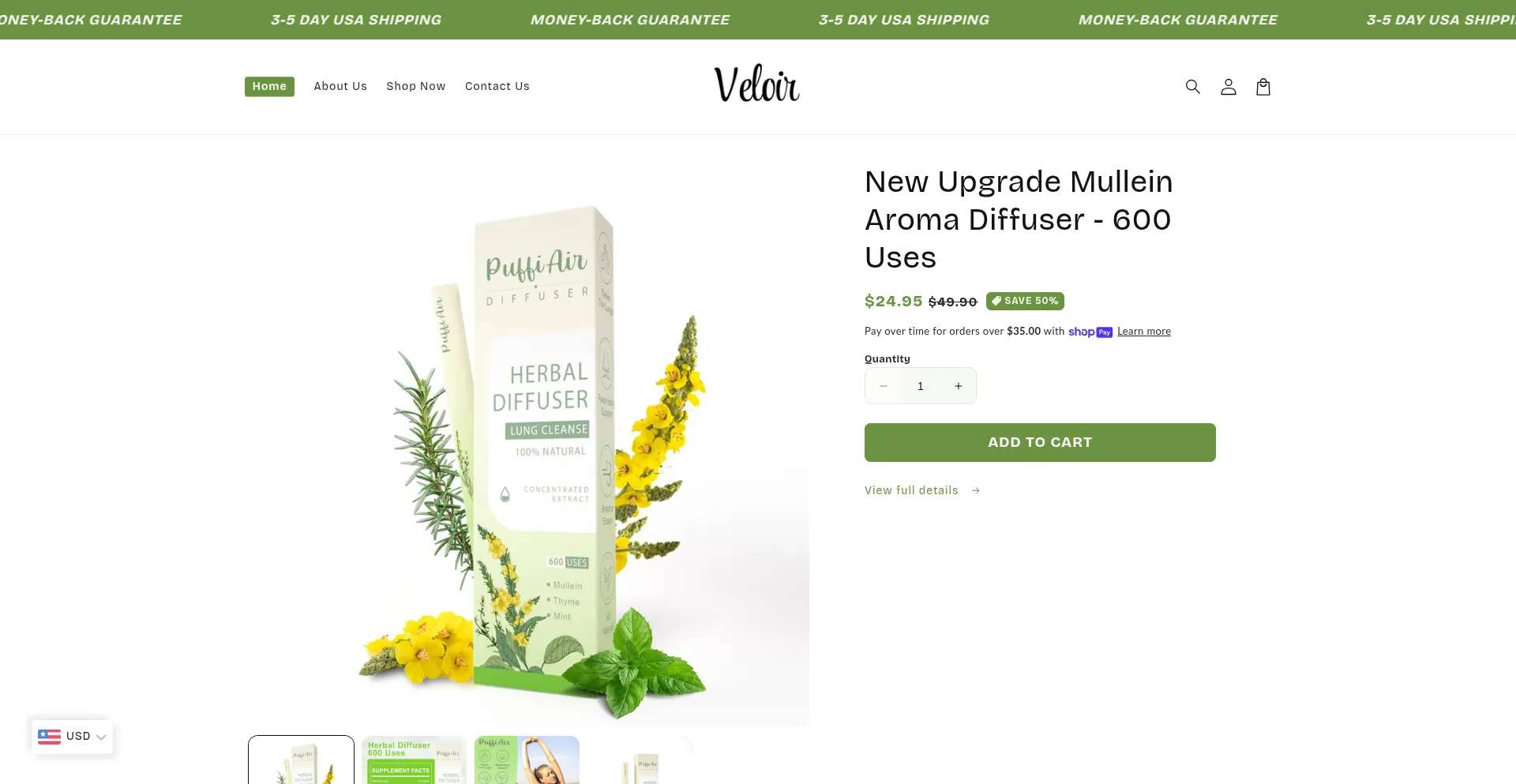Website screenshot of Veloirco.com