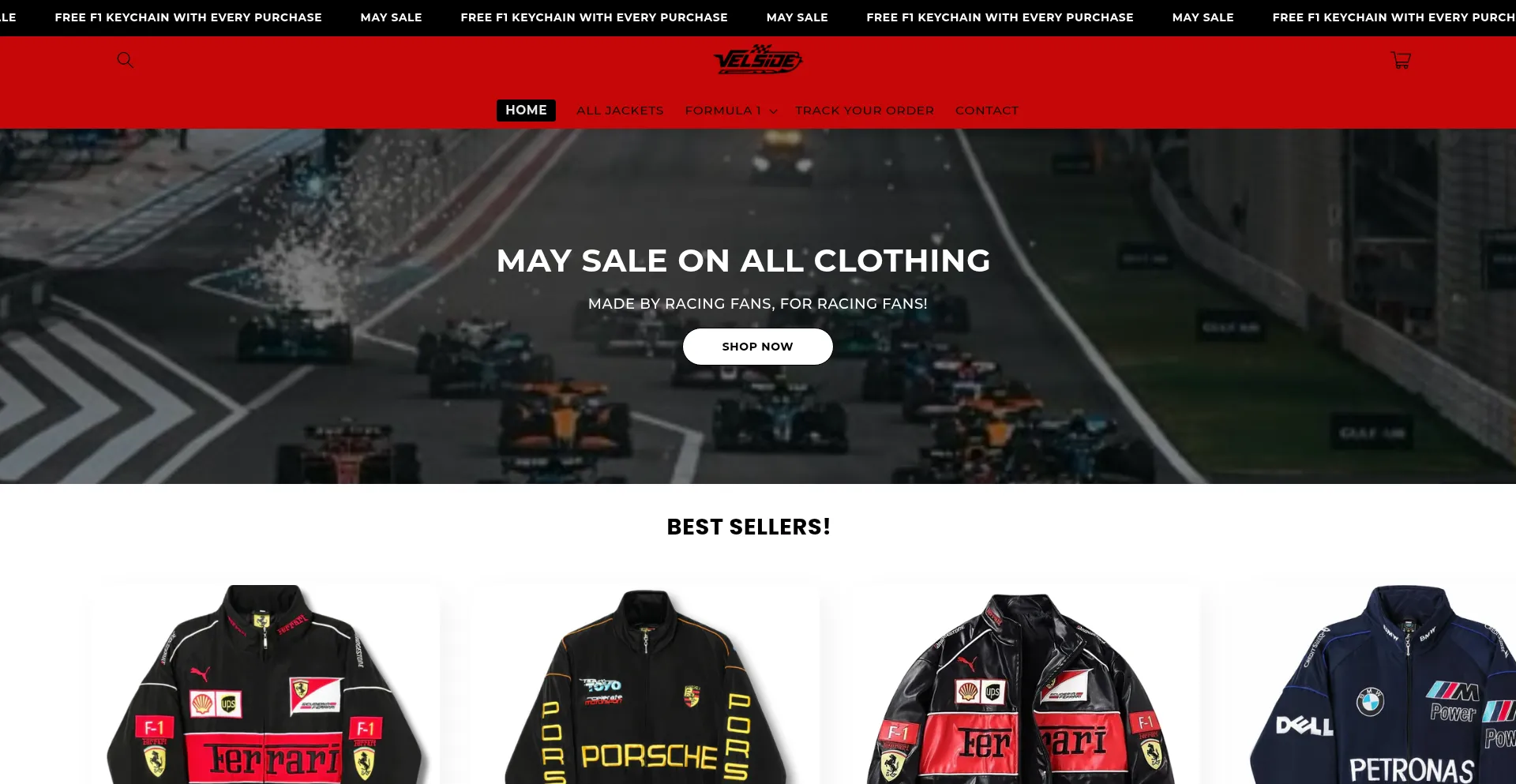 Website screenshot of Velside.com