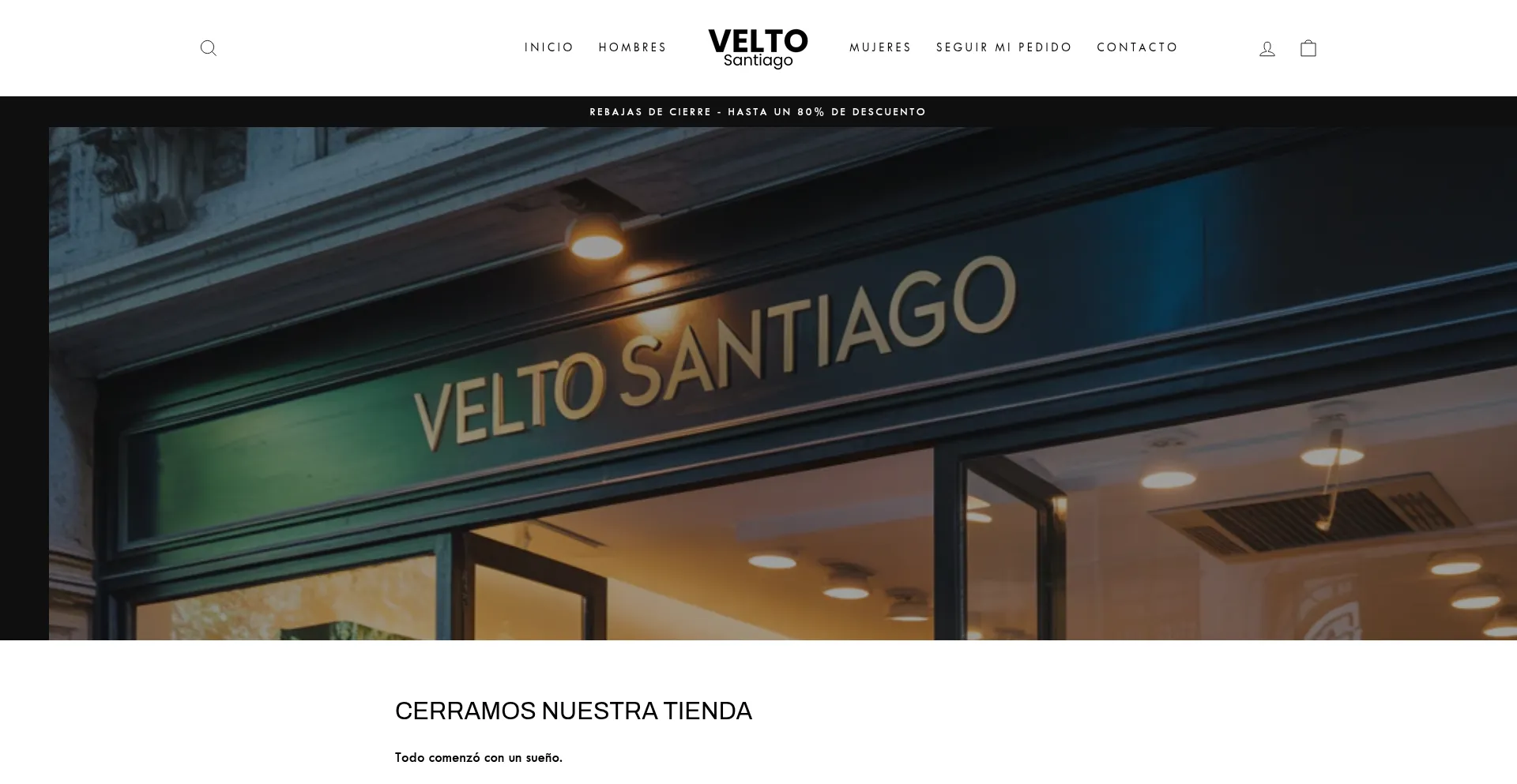 Website screenshot of Velto-santiago.com