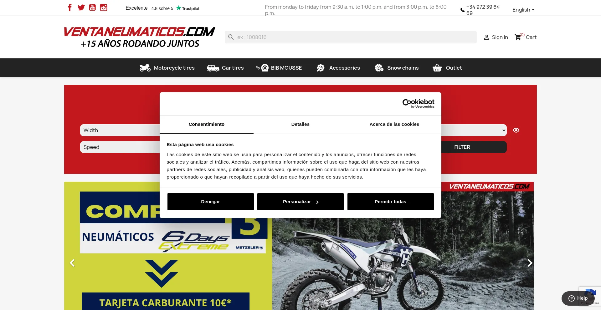Ventaneumaticos.com Screenshot