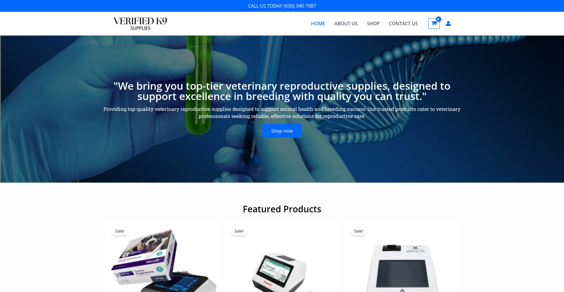 Verifiedk9supplies.com Screenshot