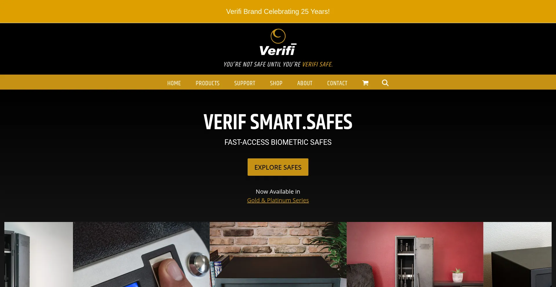 Website screenshot of Verifisafe.com