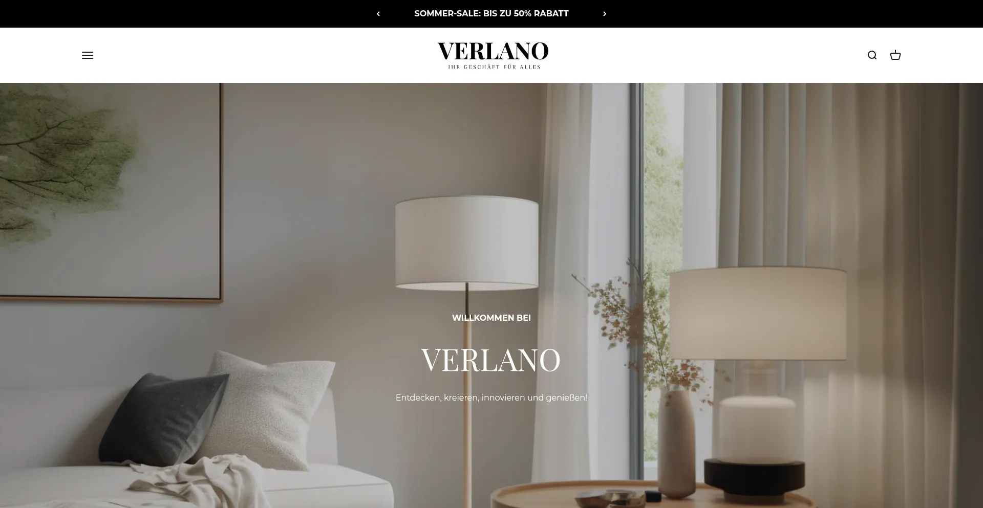 Website screenshot of Verlano.de