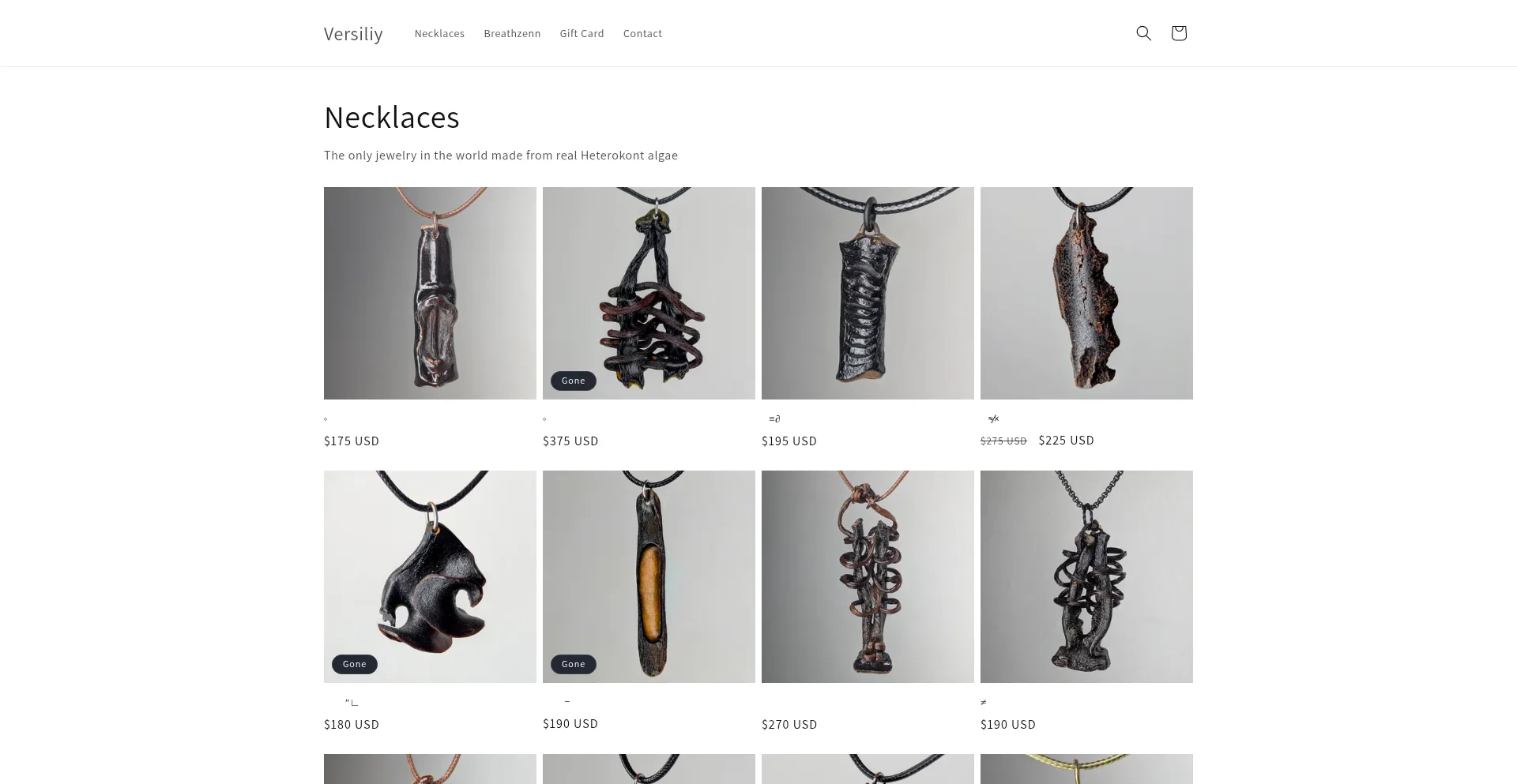 Website screenshot of Versiliy.com