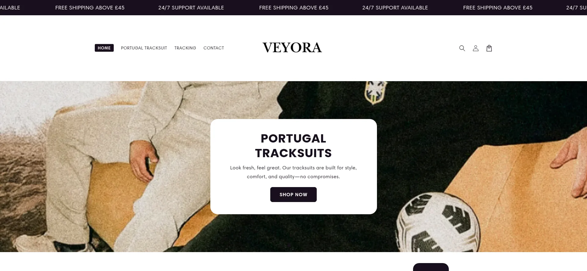 Website screenshot of Veyora.net