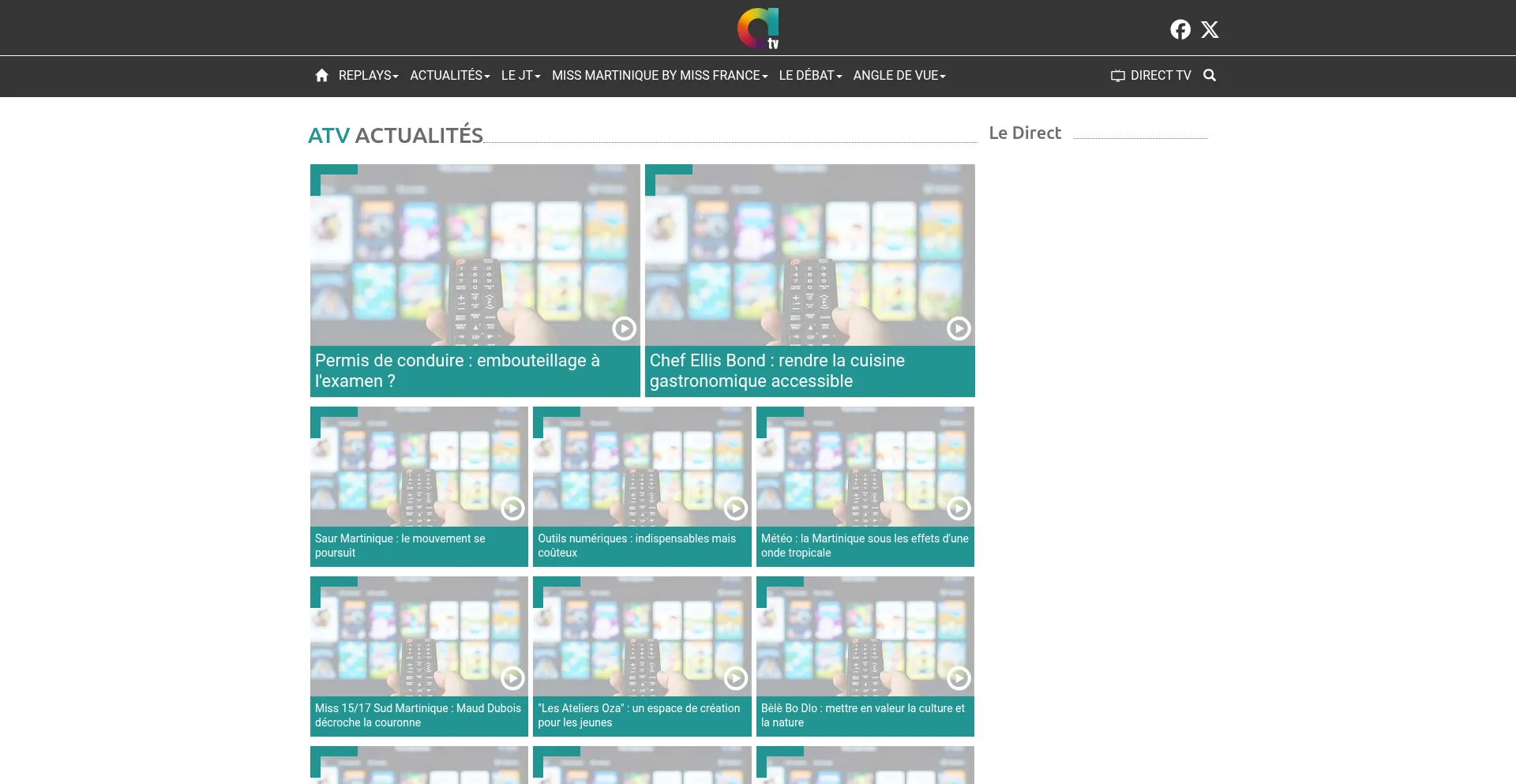 Website screenshot of Viaatv.tv