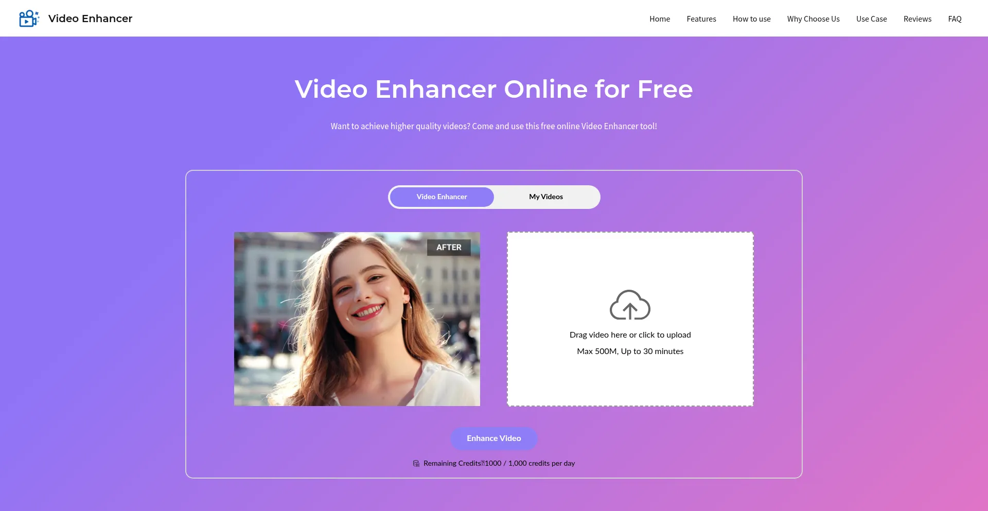 Videoenhancer.io Screenshot