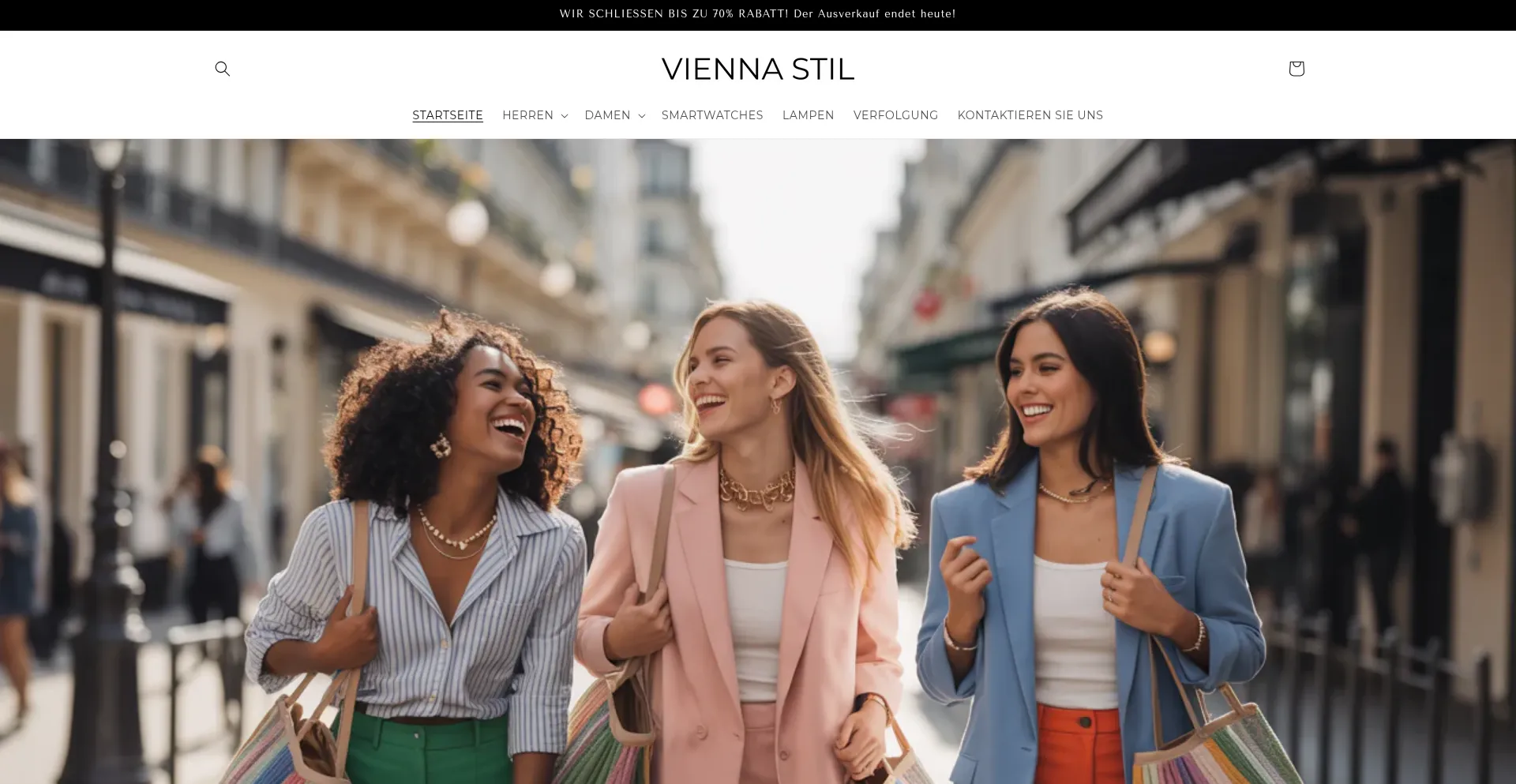 Website screenshot of Viennamodehaus.at