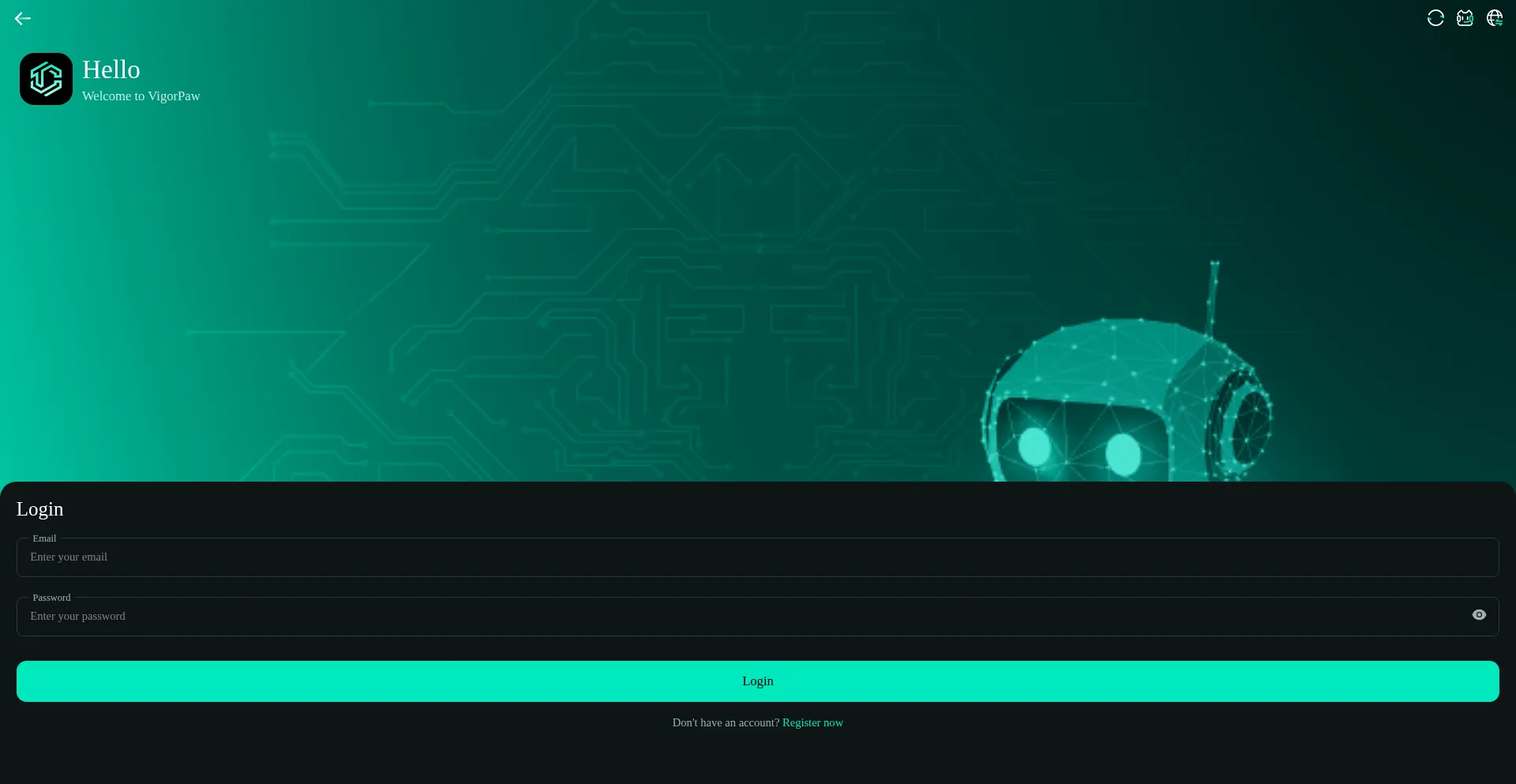 Website screenshot of Vigorpaw.org