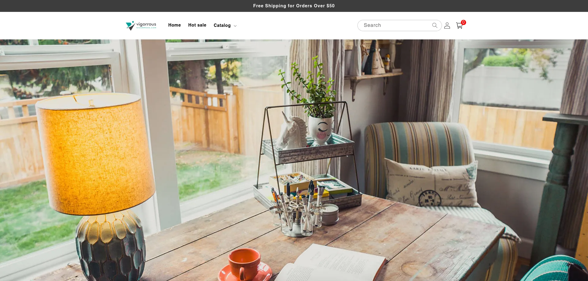 Website screenshot of Vigorrous.com