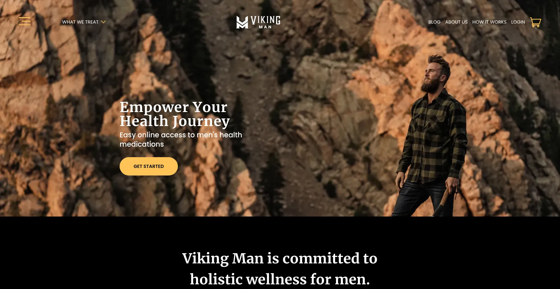 Website screenshot of Vikingman.com