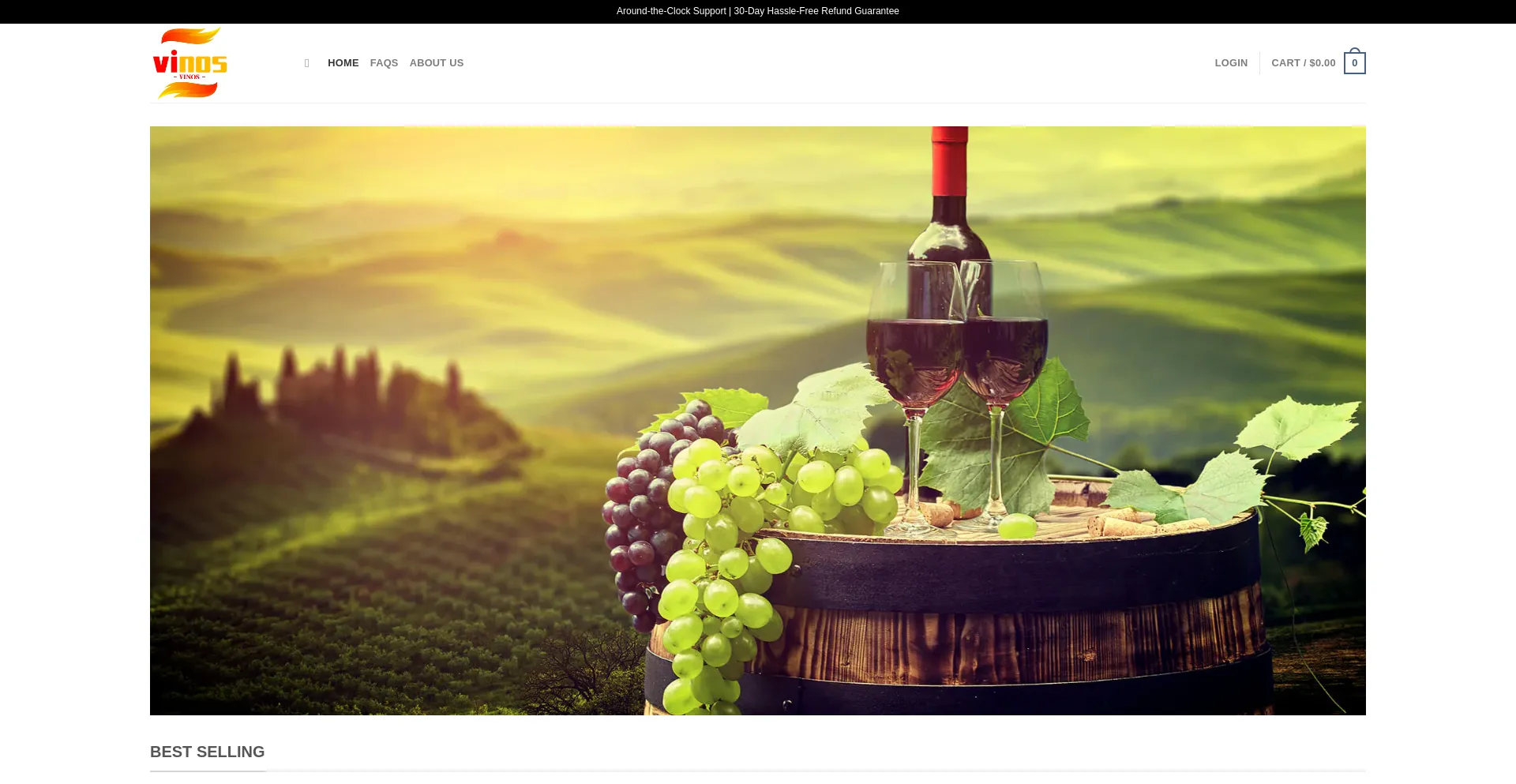 Website screenshot of Vinosl.com