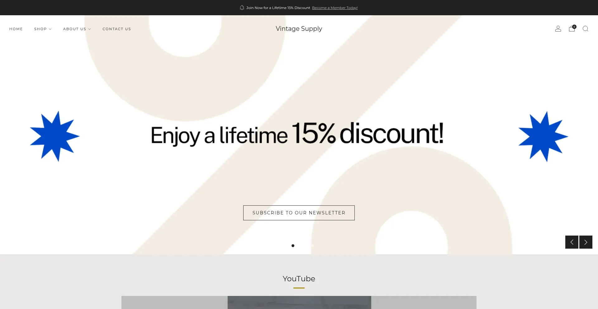 Vintagesupplystore.com Screenshot