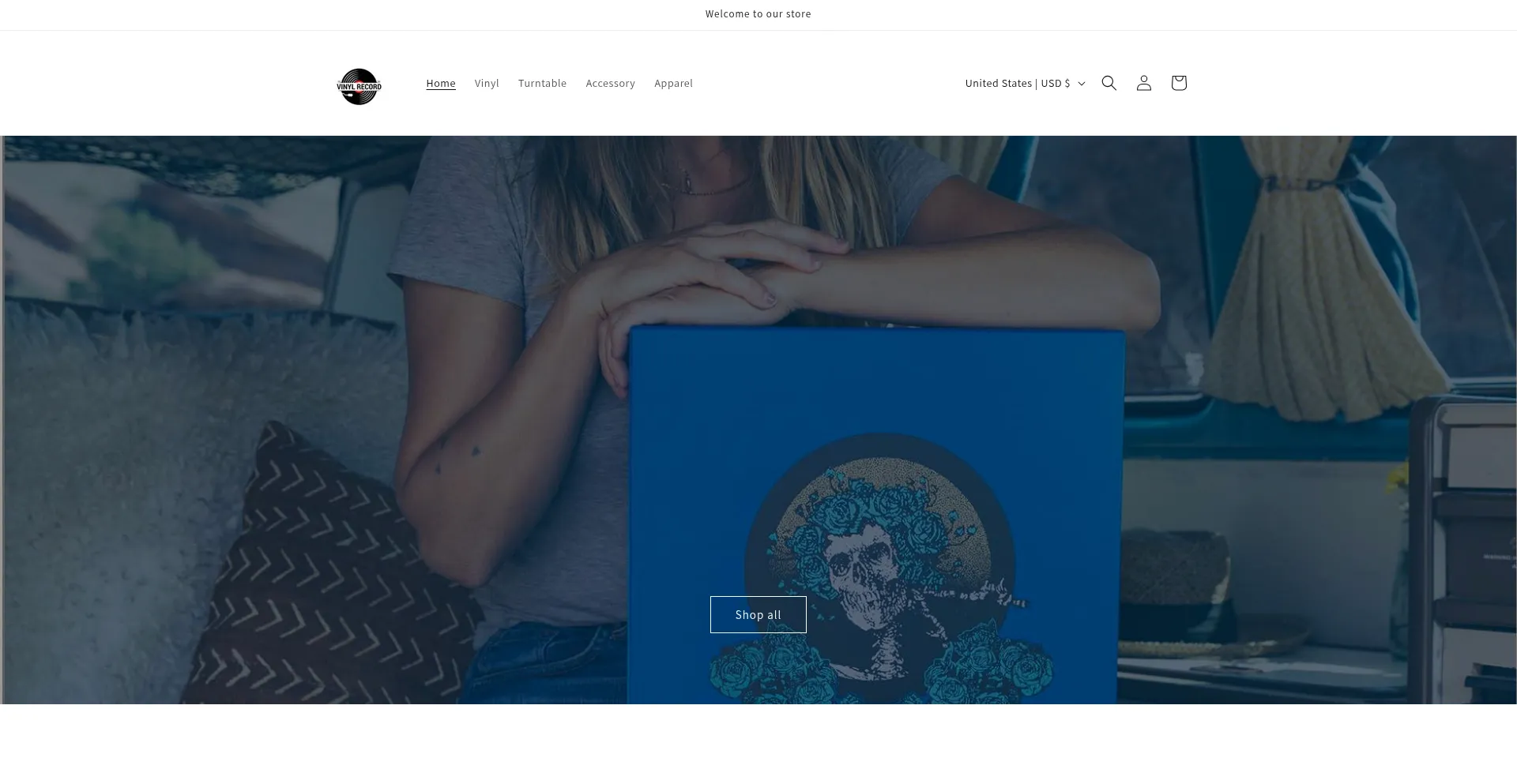 Website screenshot of Vinyllk.com