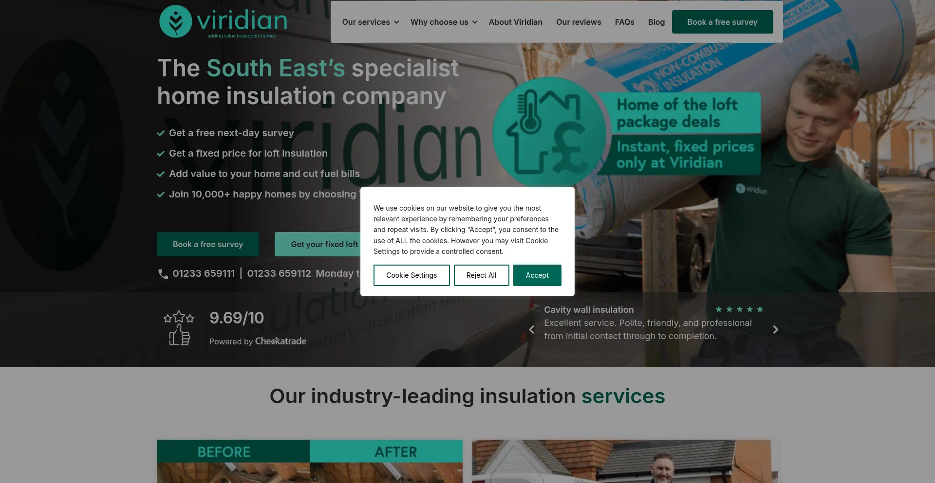 Viridian.co.uk Screenshot