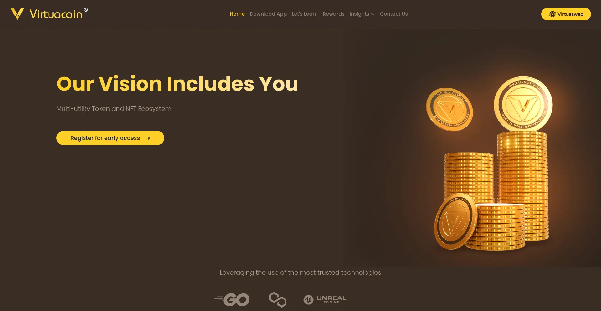 Website screenshot of Virtuacoin.com