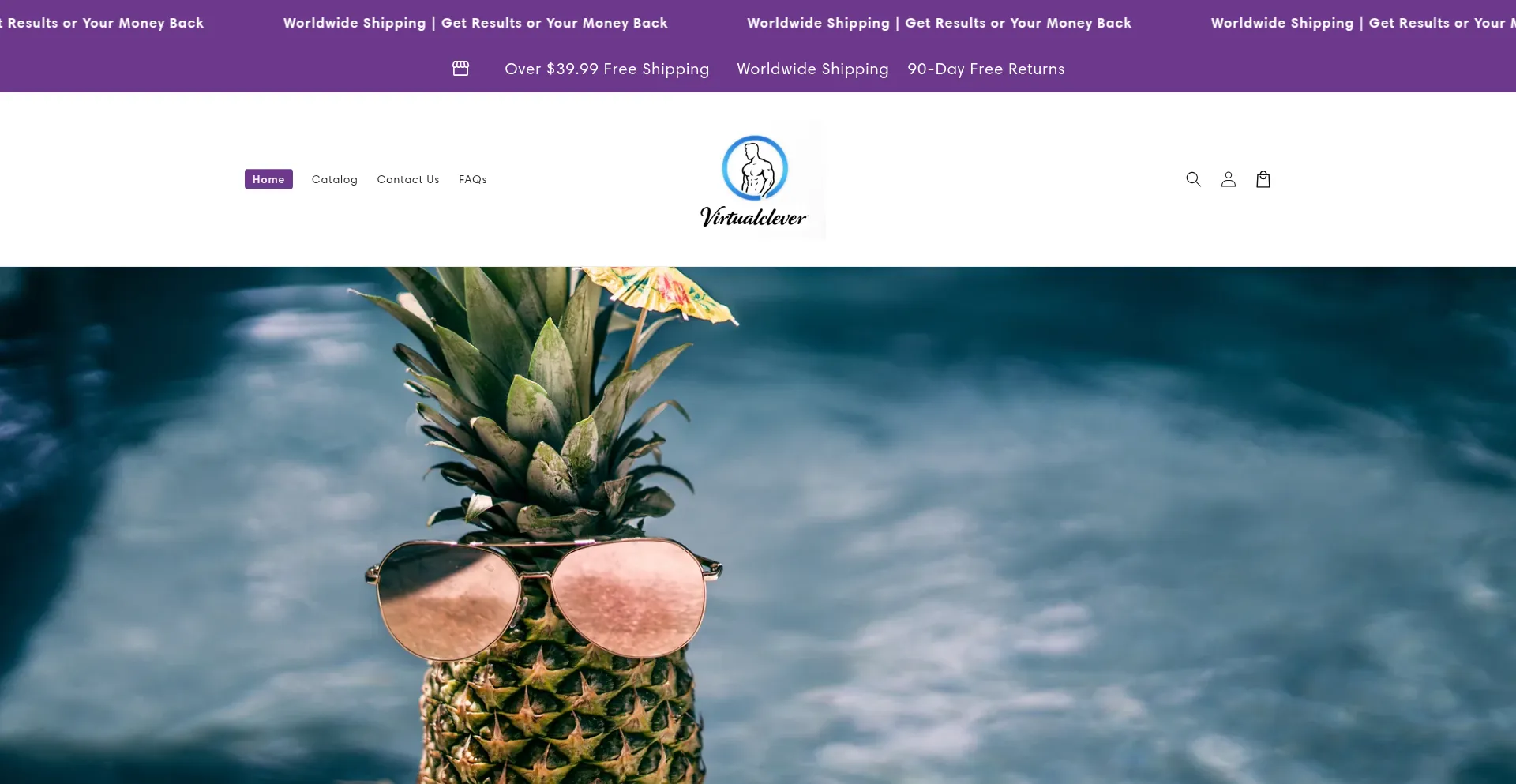 Website screenshot of Virtualclever.com