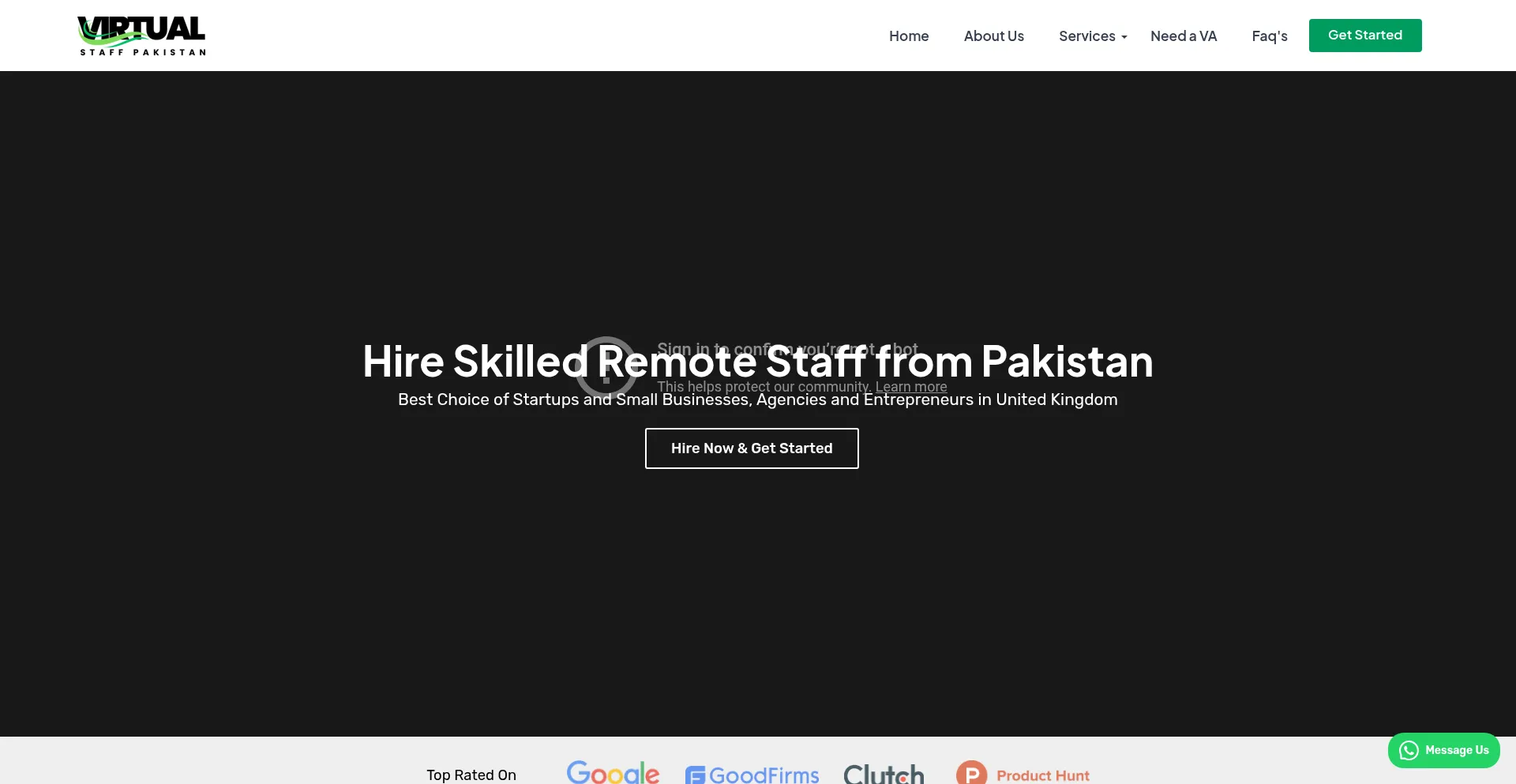 Virtualstaffpakistan.com Screenshot