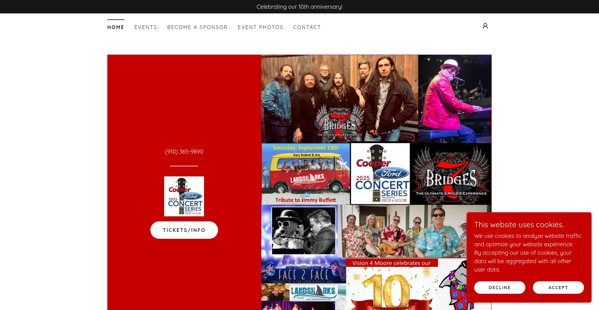 Website screenshot of Vision4moore.com