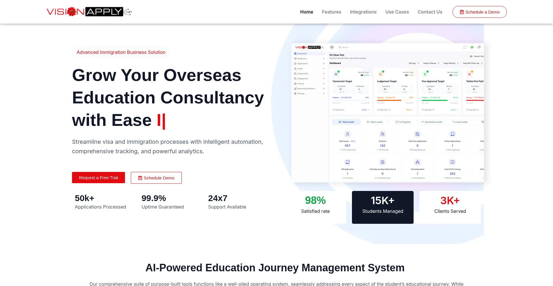Visionapply.com Screenshot