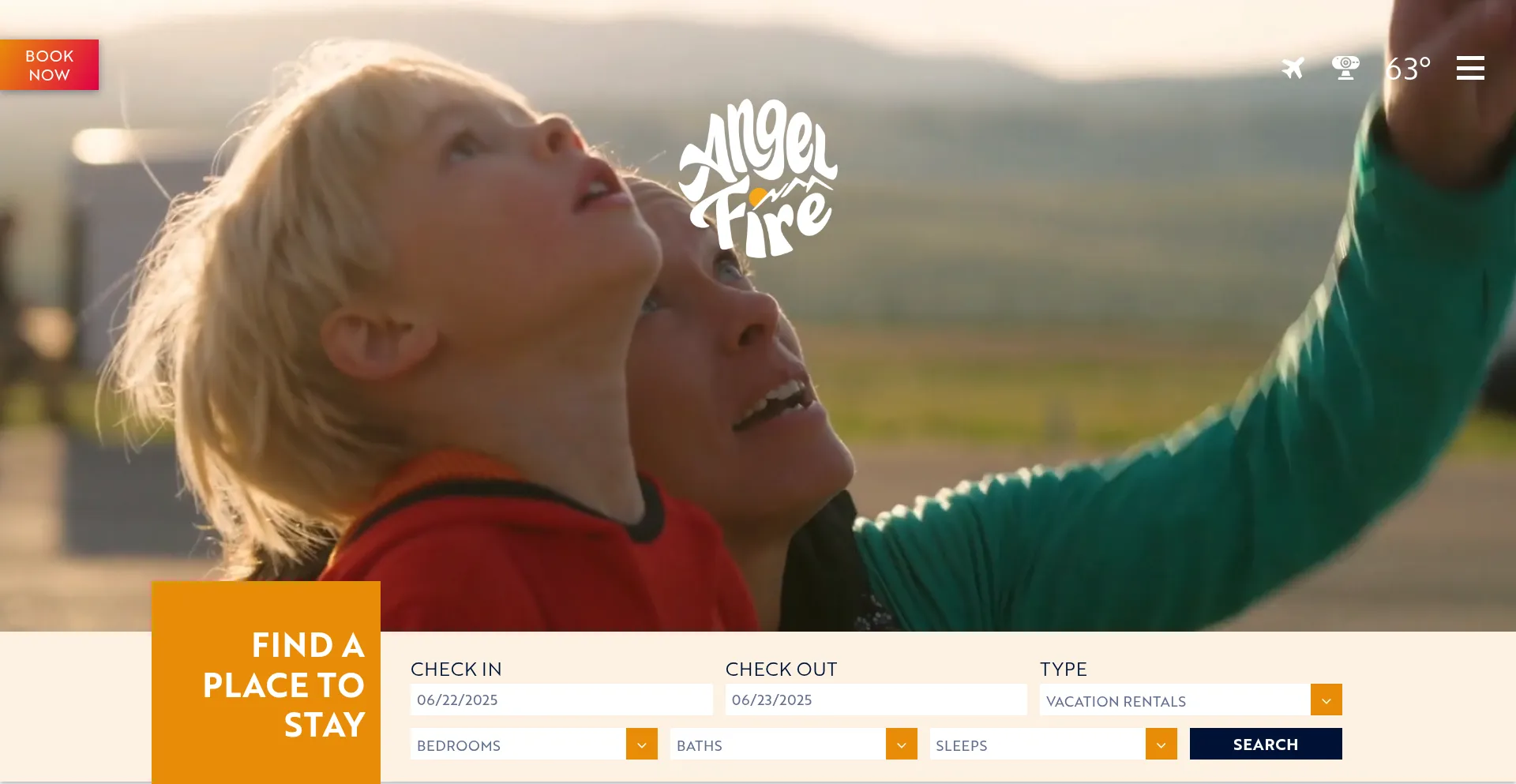 Website screenshot of Visitangelfirenm.com
