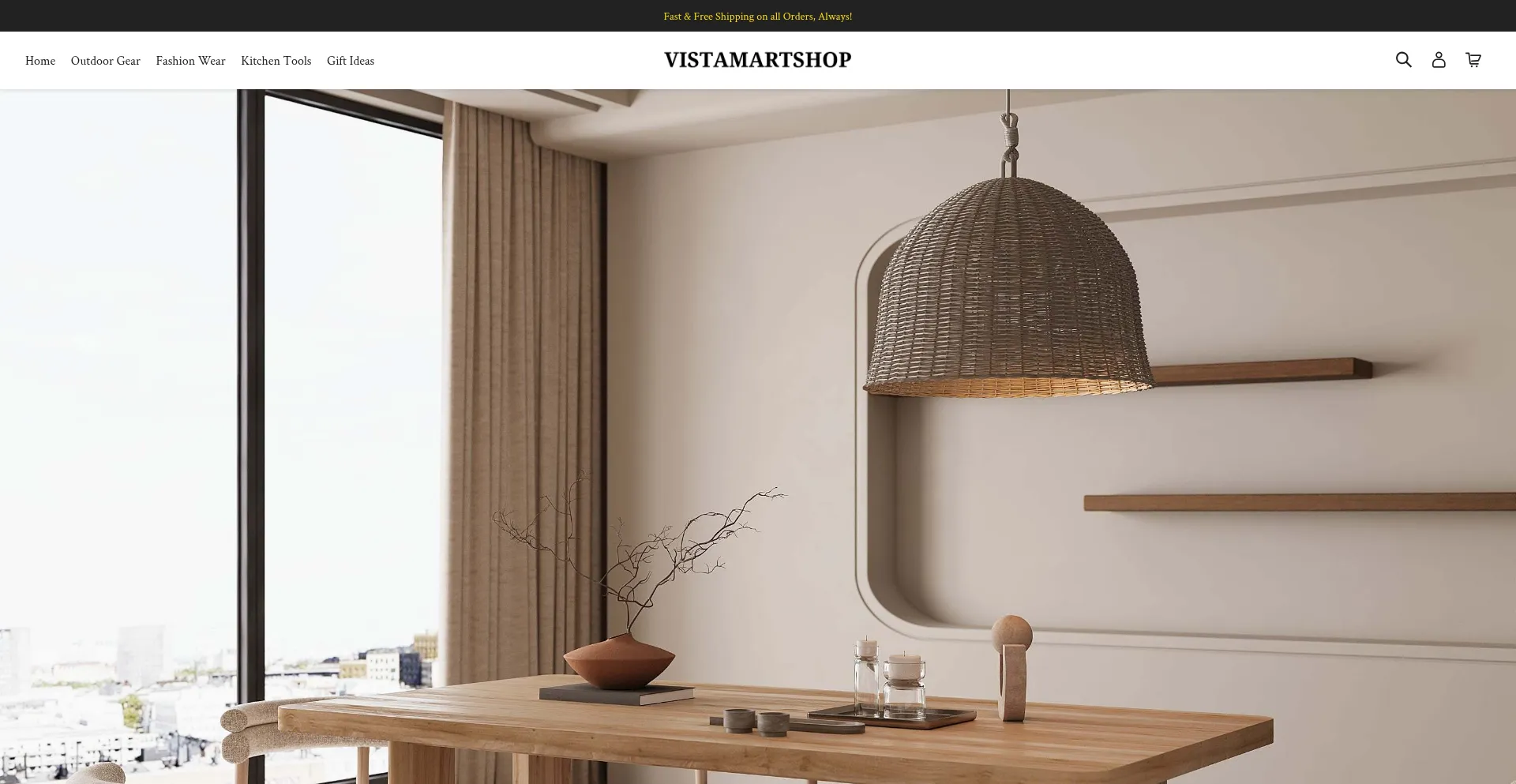 Website screenshot of Vistamartshop.com