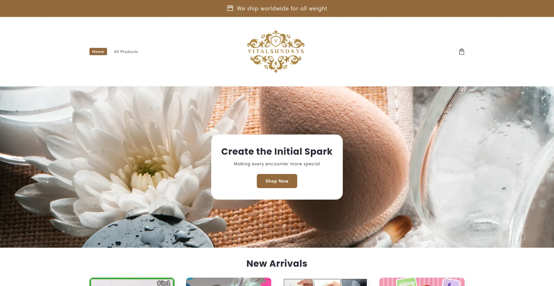 Website screenshot of Vitalsundays.com