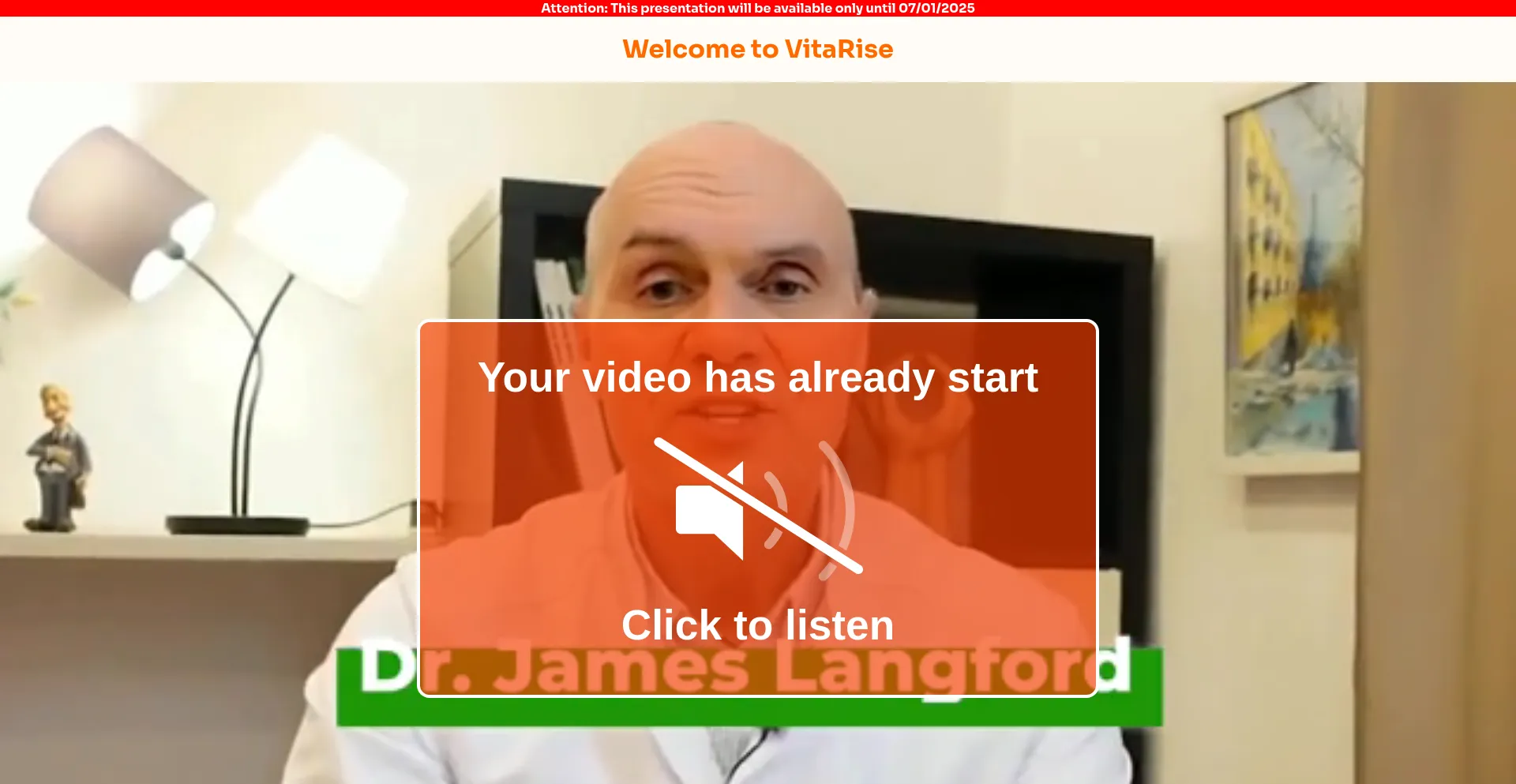 Website screenshot of Vitariseboost.com