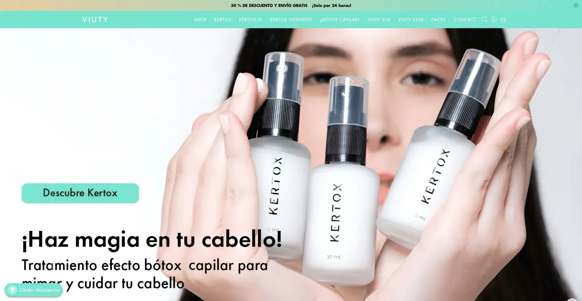 Website screenshot of Viuty.es