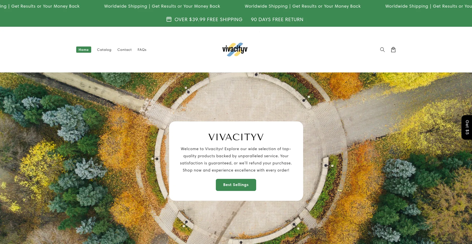 Website screenshot of Vivacityv.com