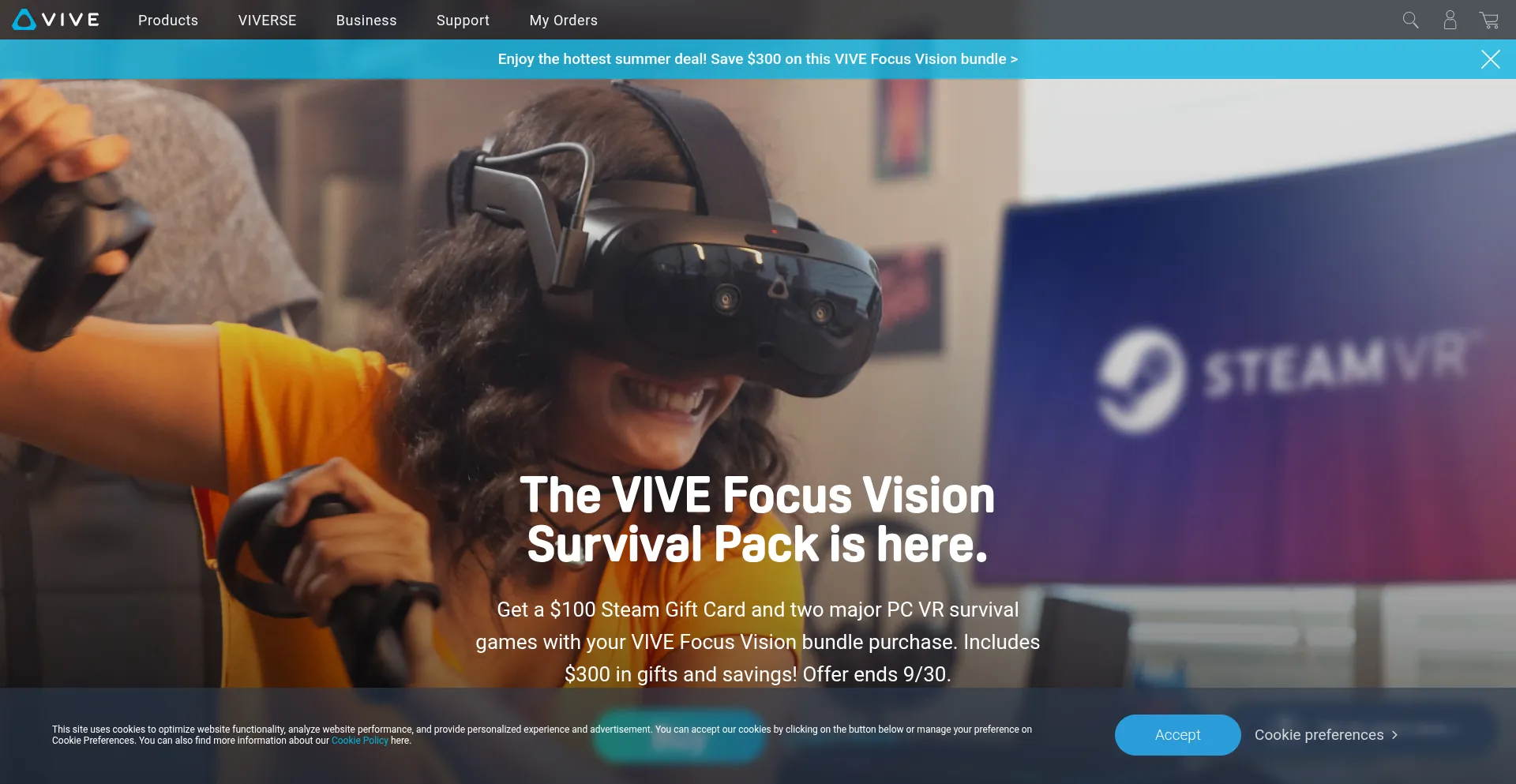 Vive.com Screenshot