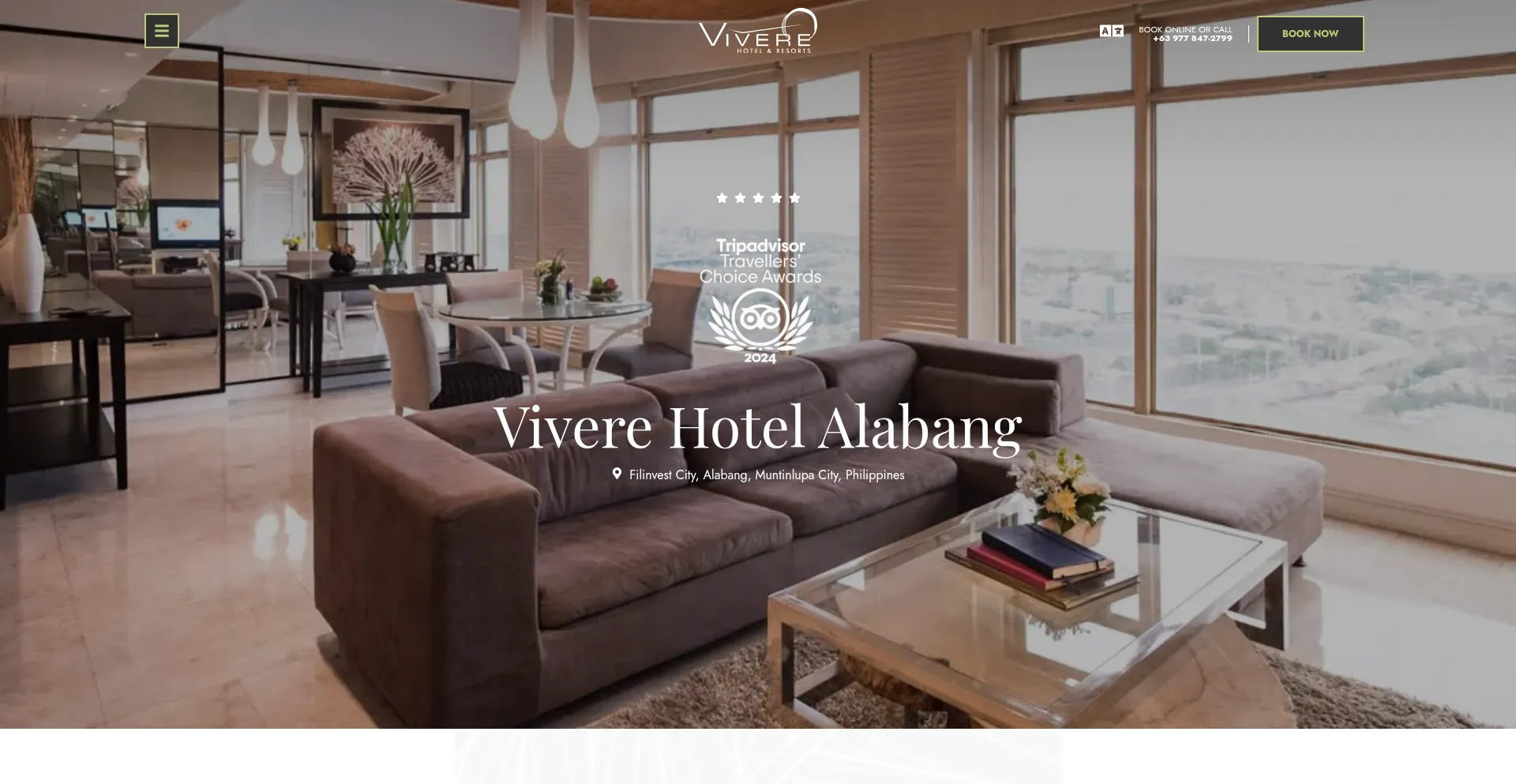 Website screenshot of Viverehotel.com.ph